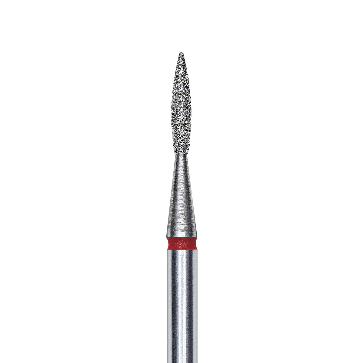 Frez diamentowy płomień ostry czerwony EXPERT średnica 1,8 mm / część pracująca 8 mm